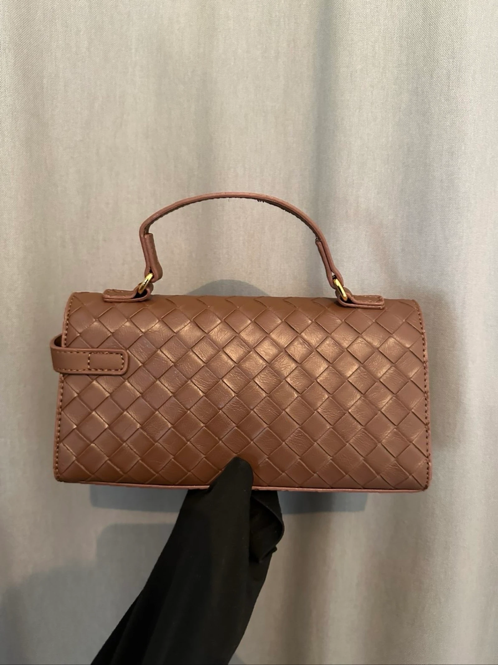 Bolso trenzado marrón chocolate – photo 3